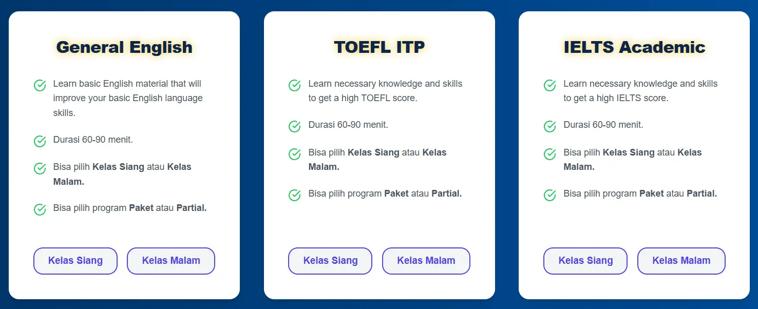 Tempat Kursus Bahasa Inggris Jogja