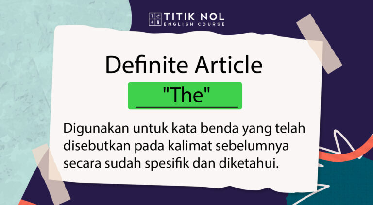 Article Bahasa Inggris (definite Article)